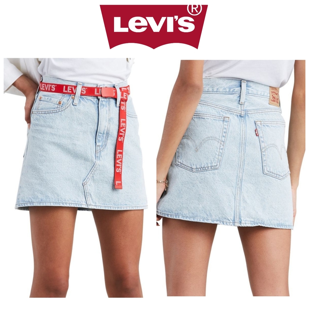 SALE!✨ Levi's Deconstructed Mini Denim Skirt light